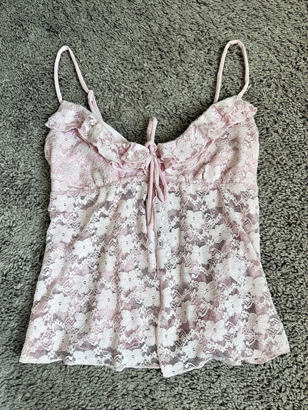 Garage Floral Lace Camisole in Pink Size XXS NWT